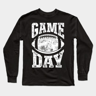 Game Day Football Season Funny Men Women Team Sports Vintage Long Sleeve T-Shirt